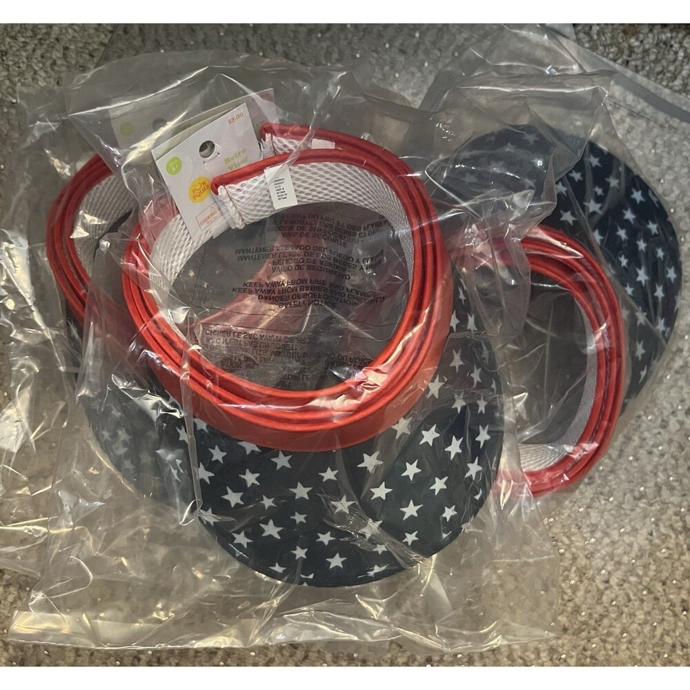 Sun Squad Patriotic Retro Visor 9 In Bundle/lot